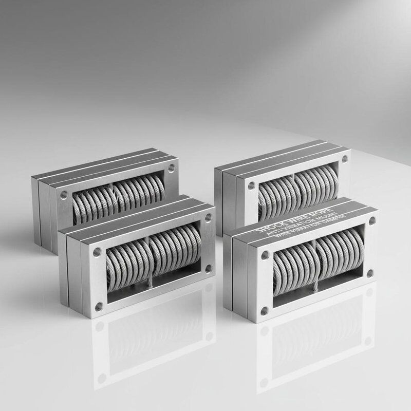 Απομονωτής συρματόσχοινου από ανοξείδωτο χάλυβα με μέγιστο στατικό φορτίο 370 κιλών για απόσβεση κραδασμών και δονήσεων στη θάλασσα